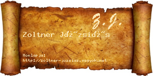 Zoltner Józsiás névjegykártya